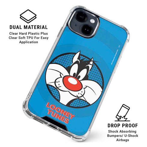 Looney Tunes Sylvester Full iPhone 15 Clear Case